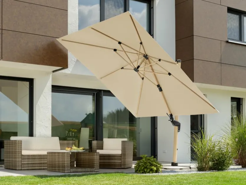 Ampelschirm Rhodos Twist Woody 300x300cm