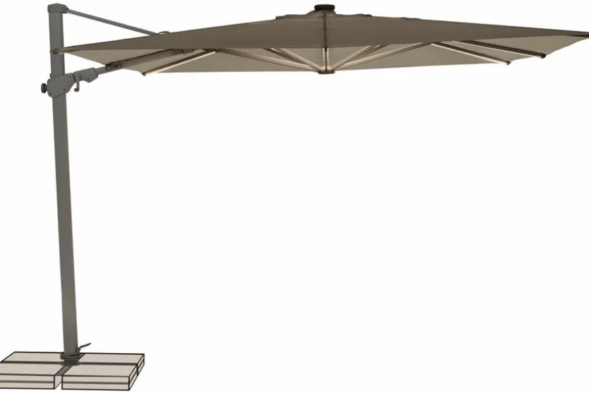 Ampelschirm Varioflex LED 300 x 300 cm