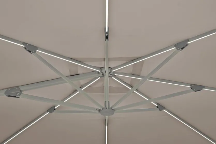 Ampelschirm Varioflex LED 300 x 300 cm