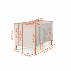 Babybett Ylvie 70 x 140 cm