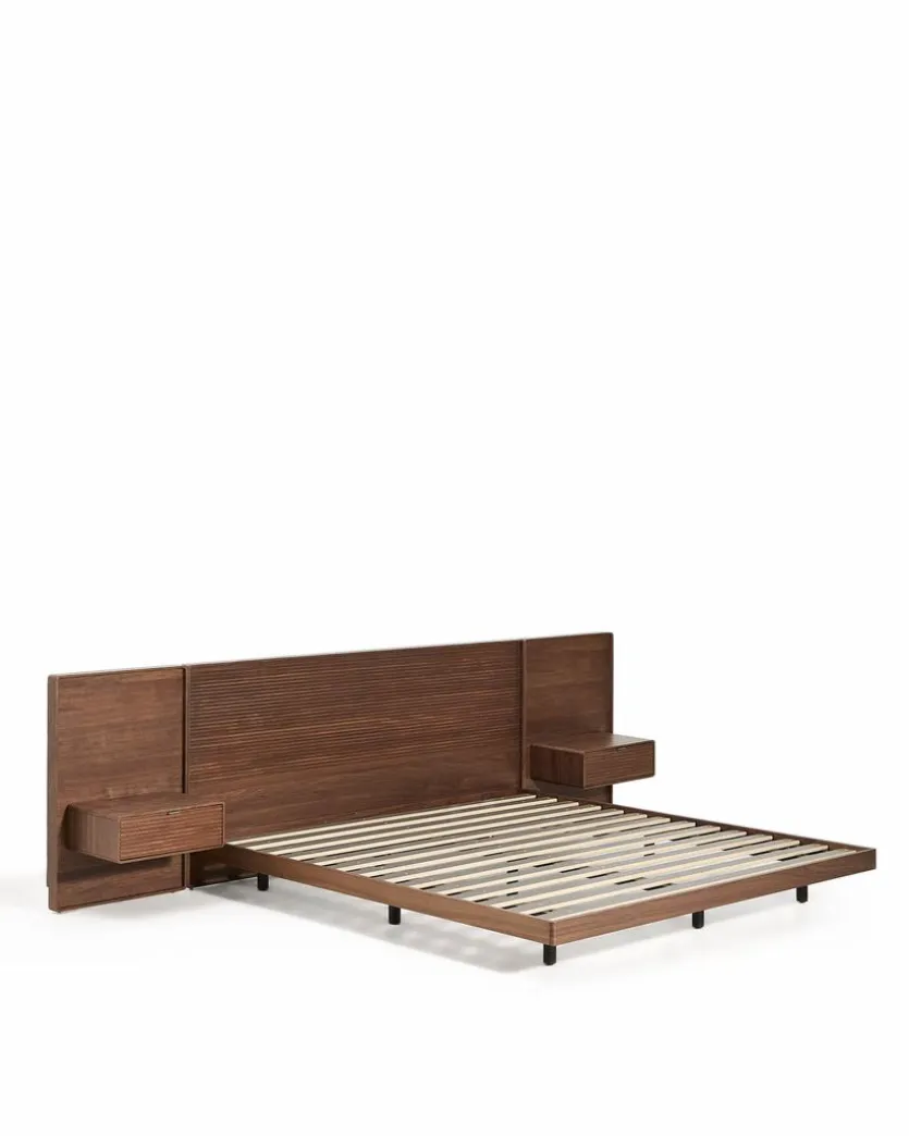 Bett mit Nachttischen Norlen 160 x 200 cm