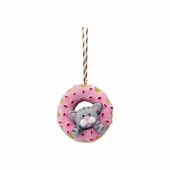 Deko-Hänger Donut mit Katze 7 cm