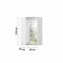 Eckschrank Vareno 126 x 224 cm