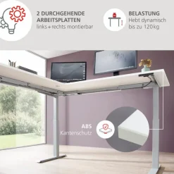 Eckschreibtisch elektrisch Santorin