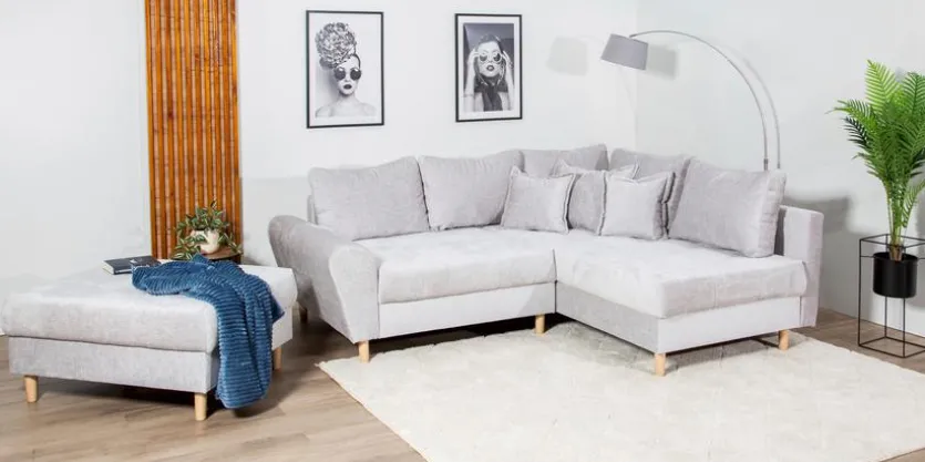 Ecksofa mit Hocker Rice