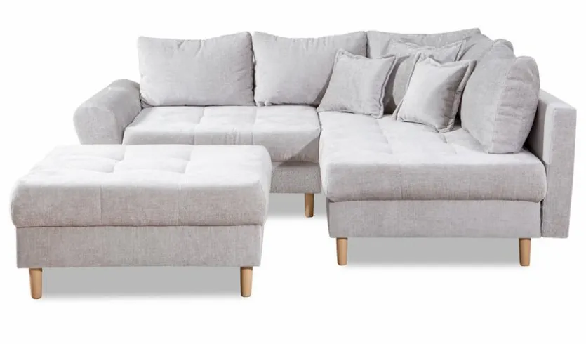 Ecksofa mit Hocker Rice
