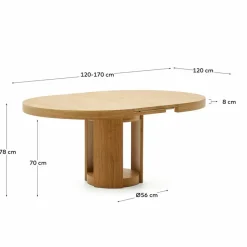 Esstisch mit Auszug Artis Ø 120/ 170 cm