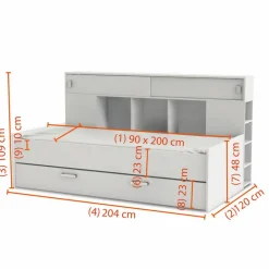 Funktionsbett Sherwood 90 x 200 cm