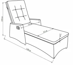 Gartenliege Deluxe Lounge Grau