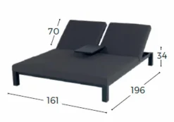 Gartenliege Eva 161 x 196 cm