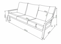 Gartensofa Set Riverton 2tlg.
