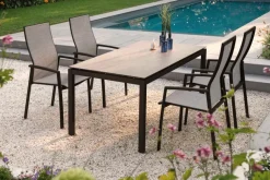 Gartenstuhl stapelbar Kari, Alu/Textilen