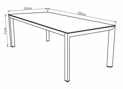 Gartentisch Deluxe Alu 220 x 100