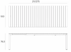 Gartentisch ausziehbar Tevere 211 cm