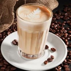 Glasbild 30 x 30 cm Milk coffee I