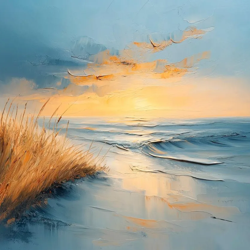 Glasbild 30 x 30 cm Atmospheric Beach I