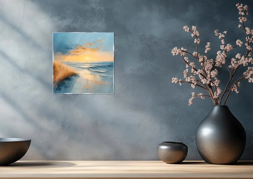 Glasbild 30 x 30 cm Atmospheric Beach I