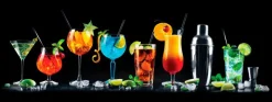 Glasbild 30 x 80 cm Colourful Cocktails I