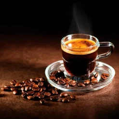 Glasbild 30 x 30 cm Espresso V