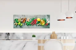 Glasbild 80 x 30 cm Herbs and spices