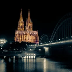 Glasbild 30 x 30 cm Kölner Dom X