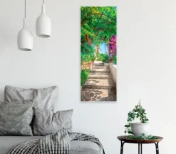 Glasbild 30 x 80 cm Old Stone Stairs II
