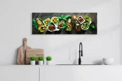 Glasbild 30 x 80 cm Olives IV