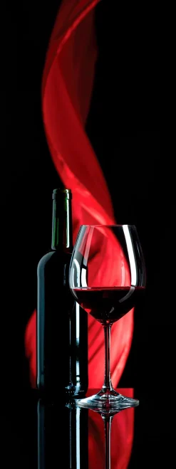 Glasbild 30 x 80 cm Red Wine IX