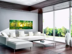 Glasbild 125 x 50 cm Sunlight Forest I