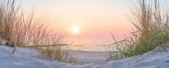 Glasbild 125 x 50 cm Sunset at the Beach