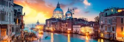 Glasbild 33 x 98 cm Venice by night III