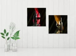 Glasbild 20 x 40 cm Wine I 2tlg.
