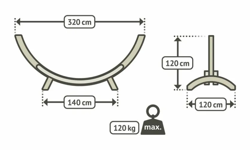 Hängemattengestell Maera Single