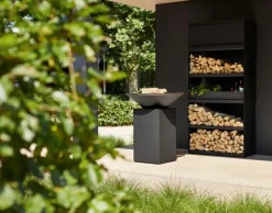 Kaminholzregal Wood Storage Black 100