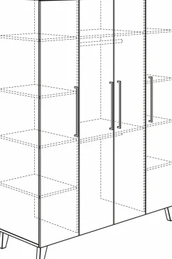 Kleiderschrank Oscar 164 x 206 cm