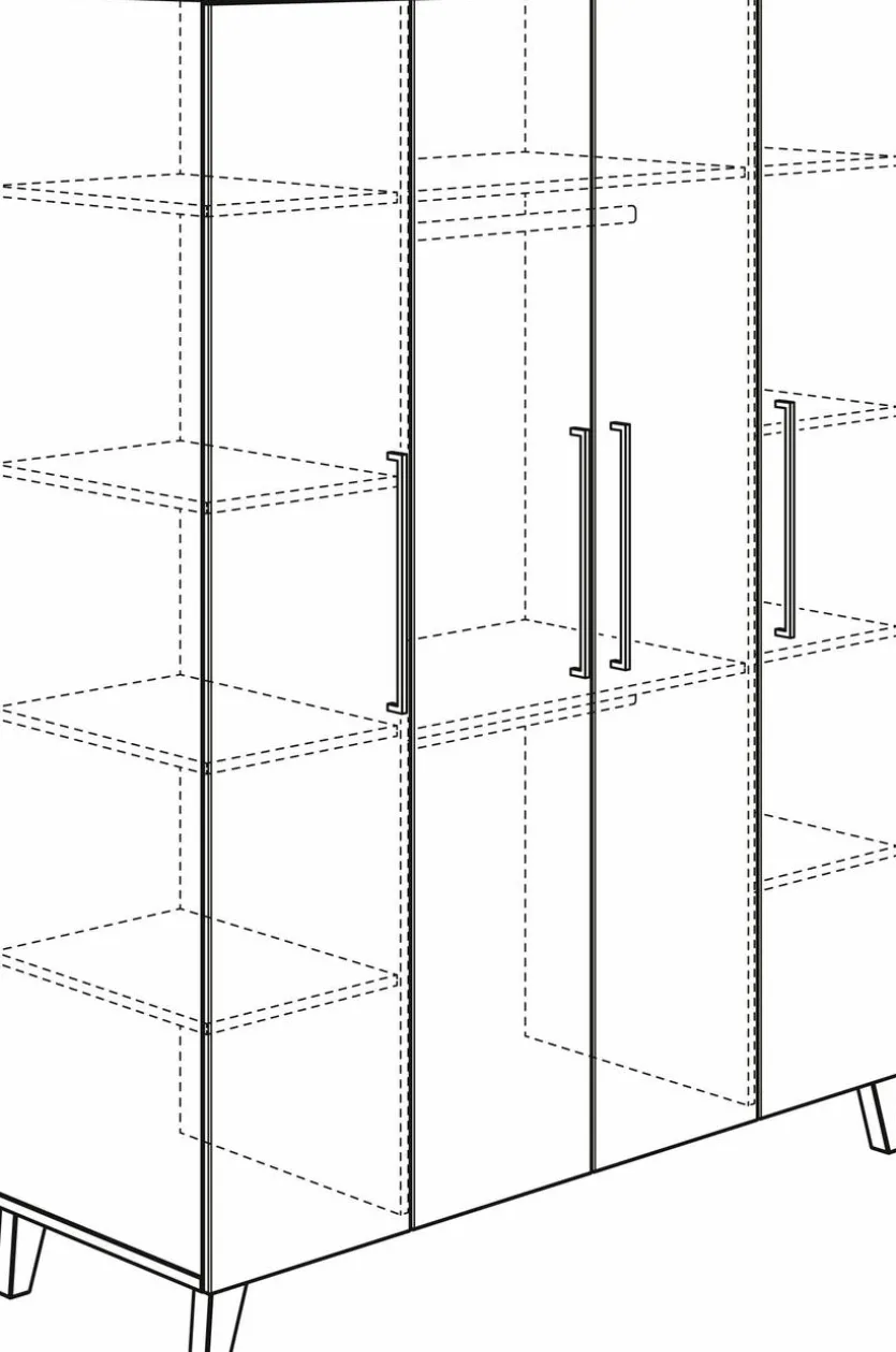 Kleiderschrank Oscar 164 x 206 cm