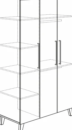 Kleiderschrank Oscar 124 x 206 cm