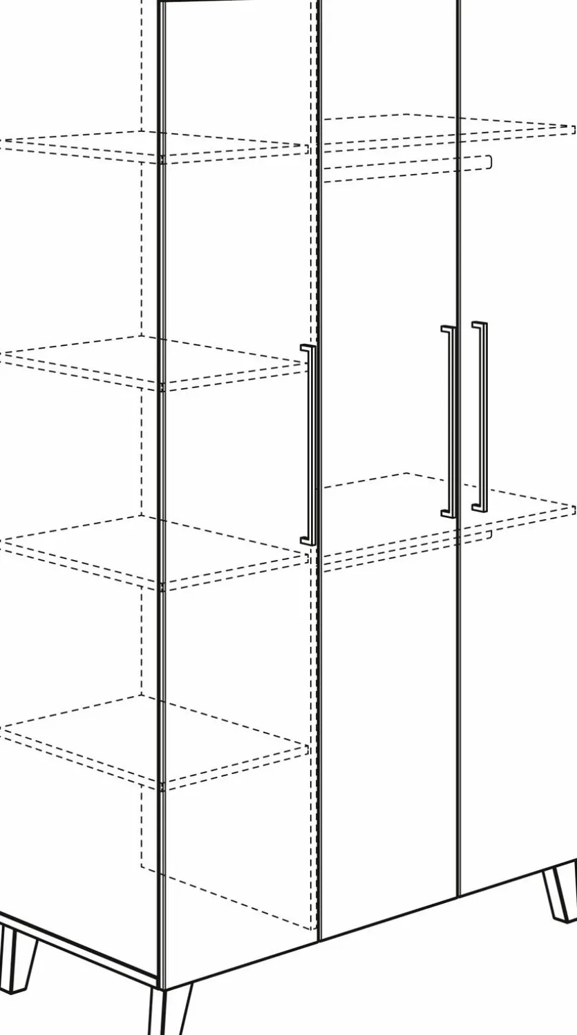 Kleiderschrank Oscar 124 x 206 cm