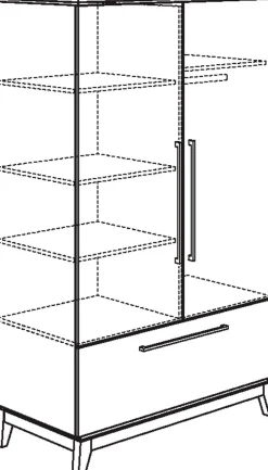 Kleiderschrank Sten 123 x 200 cm