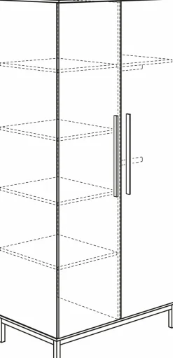 Kleiderschrank Benne 95 x 202 cm