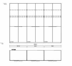 Kleiderschrank Cuneo 299 x 229 cm