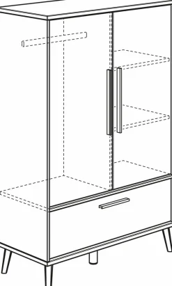Kleiderschrank Eefje 95 x 139 cm