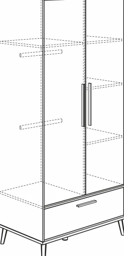Kleiderschrank Eefje 95 x 204 cm