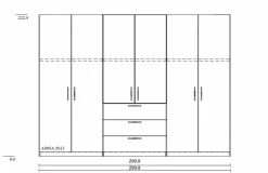 Kleiderschrank Henderson 301 x 223 cm