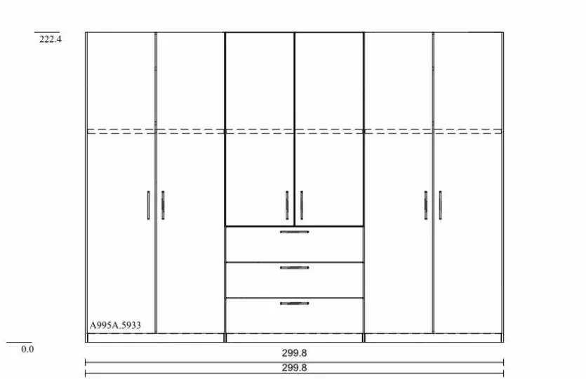 Kleiderschrank Henderson 301 x 223 cm