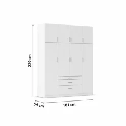 Kleiderschrank Hildesheim 181 x 229 cm