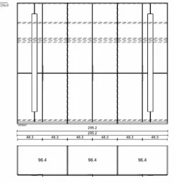 Kleiderschrank Imola 300 x 236 cm
