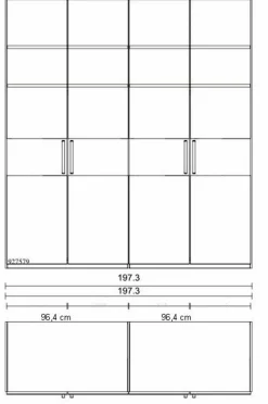 Kleiderschrank Kiruna 200 x 217 cm