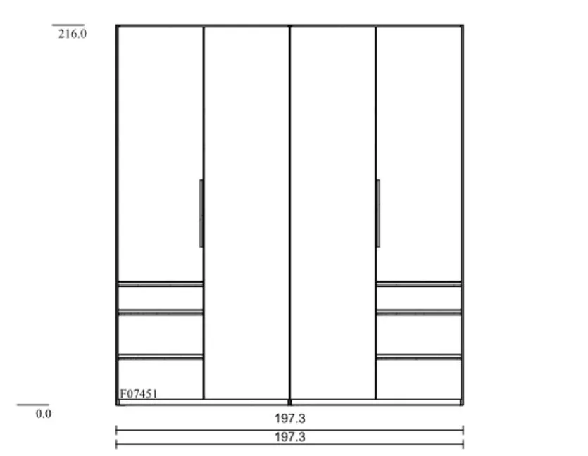 Kleiderschrank Level 36 200 x 216 cm