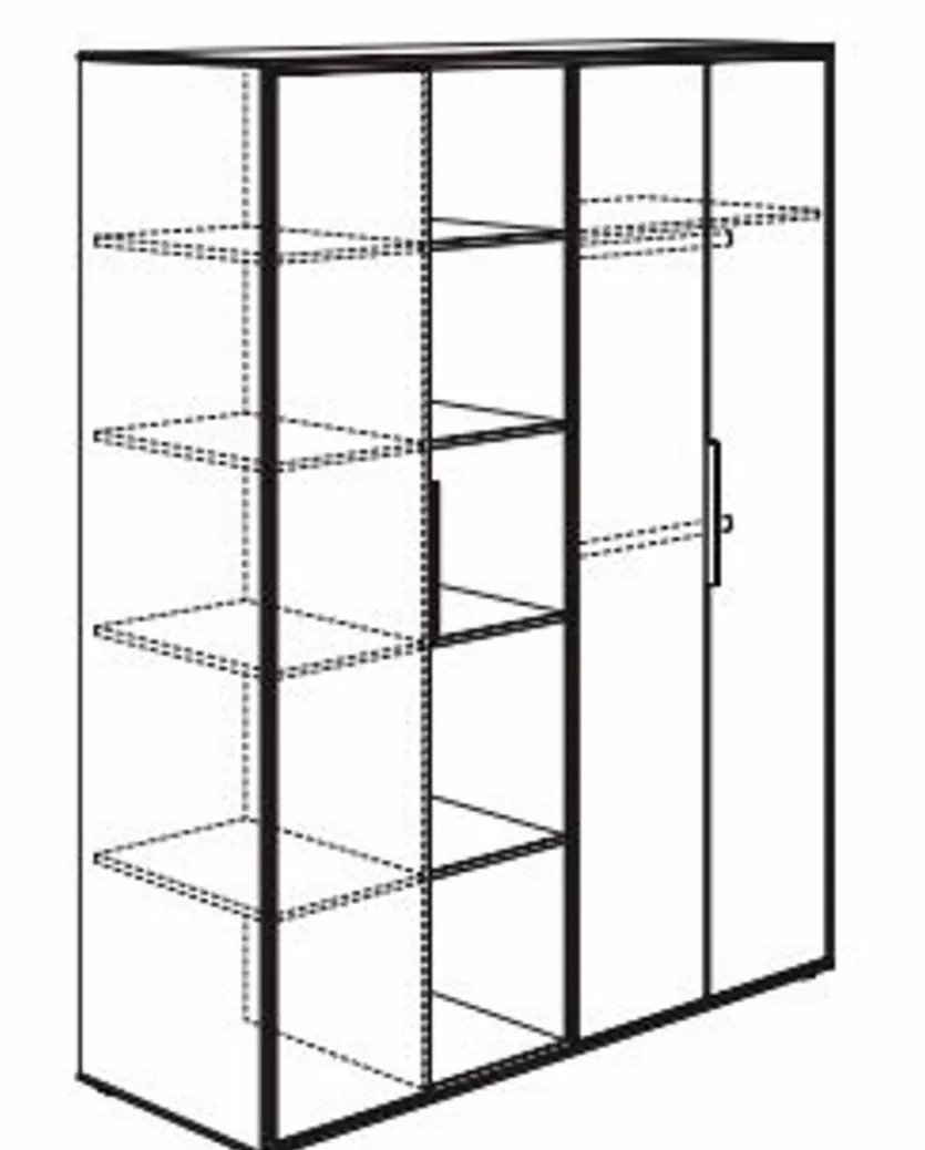 Kleiderschrank Lieven 166 x 204 cm